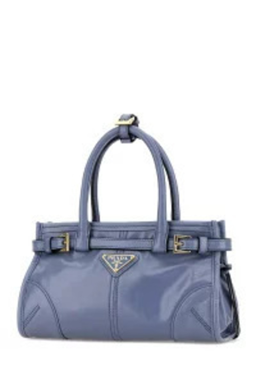Prada Bag Leather Bonnie Handbag Blue Powder Blue